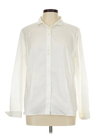 Pre-owned Eterna Long Sleeve Button Down Shirt In Ivory