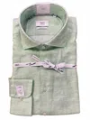 Eterna Men's Uni Twill Shirt In Lt Green In Green