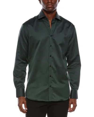 Eterna Modern Fit Dobby Shirt In Green