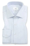 Eterna Modern Fit Twill Button Front Shirt In Blue