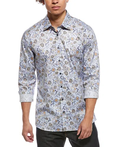 Eterna Printed Kent Shirt In Multi