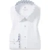 Eterna Slim Fit Cotton & Linen Dress Shirt In White