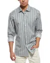 Eterna Stripe Twill Shirt In Multi
