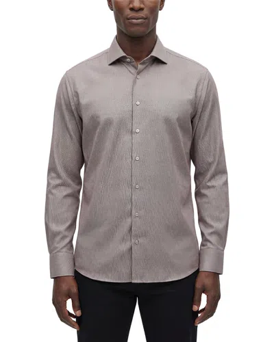 Eterna Twill Kent Shirt In Neutral