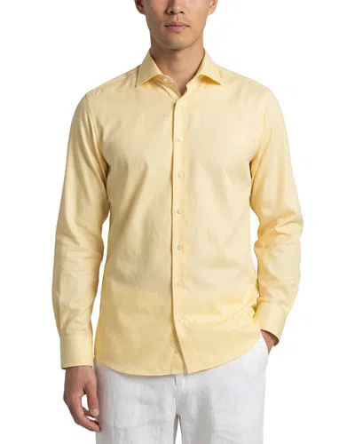 Eterna Twill Kent Shirt In Brown