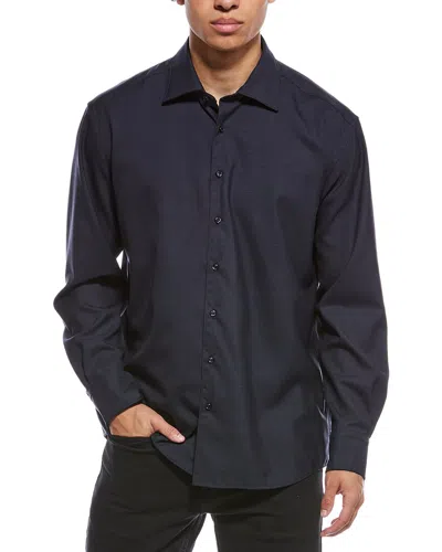 Eterna Wool Shirt In Blue