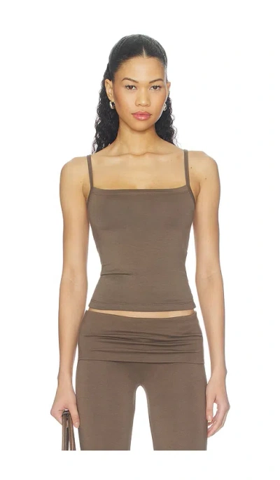 Éterne 90's Soft Jersey Tank In Brown