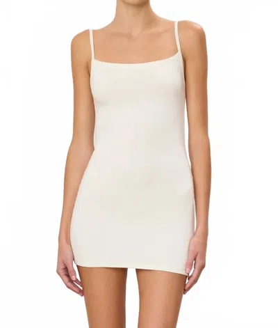Éterne 90's Tank Mini Dress In Ivory In White