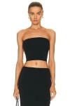 Éterne Amina Strapless Jersey Top In Black
