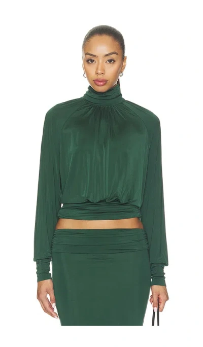 Éterne Anouk Liquid Jersey Top In Green