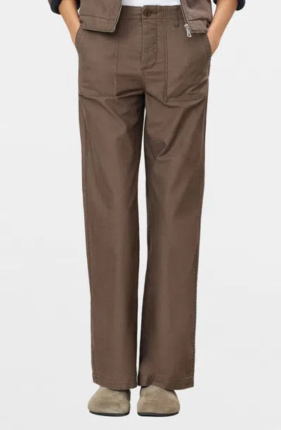 Éterne Eterne Banjo Cotton Utility Pants In Brown