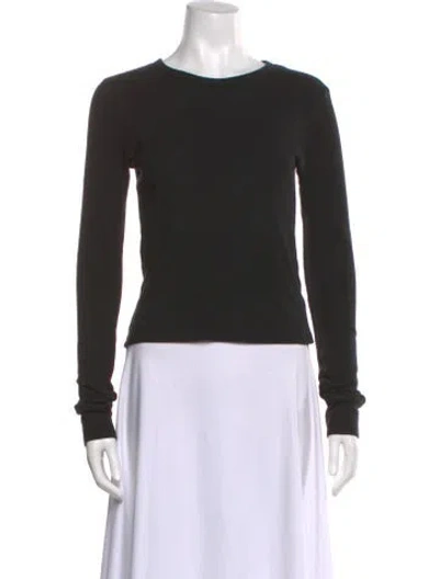 Pre-owned Éterne Bateau Neckline Long Sleeve Sweatshirt In Black