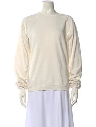 Pre-owned Éterne Bateau Neckline Long Sleeve Sweatshirt In Neutral