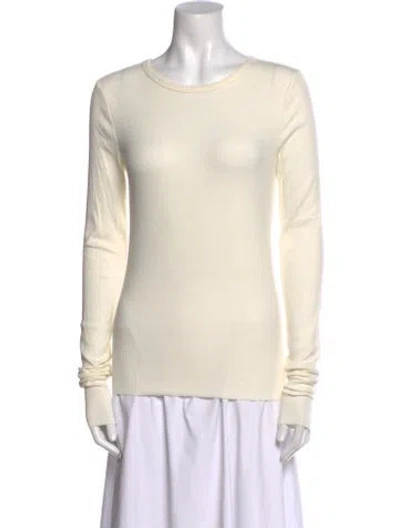Pre-owned Éterne Bateau Neckline Long Sleeve Sweatshirt In Neutral