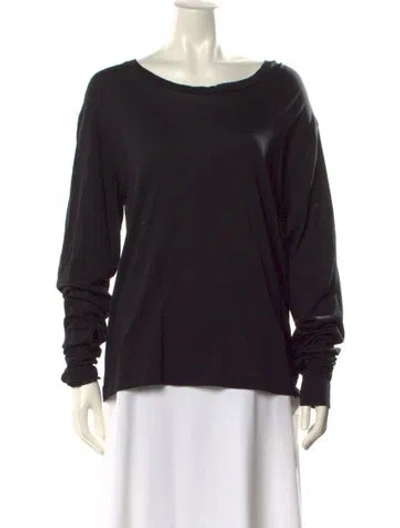Pre-owned Éterne Bateau Neckline Long Sleeve Sweatshirt W/ Tags In Black