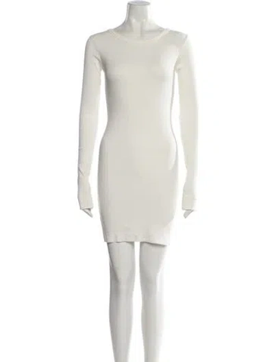 Pre-owned Éterne Bateau Neckline Mini Dress W/ Tags In Neutral