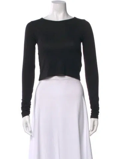 Pre-owned Éterne Bateau Neckline Sweater In Black
