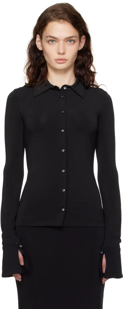 Éterne Charlie Stretch-jersey Shirt In Black