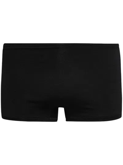 Éterne Thermal Cotton Blend Biker Short In Black