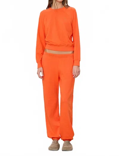Éterne Boyfriend Pocket Sweatpants In Papaya In Orange