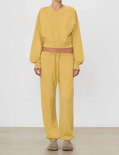Éterne Boyfriend Pocket Sweatpants In Saffron In Yellow