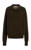 Éterne Brady Cashmere Polo Sweater In Green