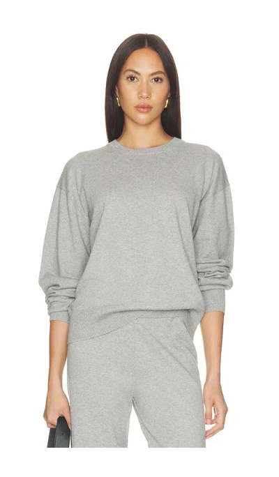 Éterne Brock Cotton Cashmere Sweater In Grey