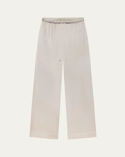 Éterne Brody Silk Pants In Dove
