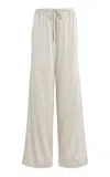 Éterne Brody Stretch-silk Wide-leg Pants In Ivory