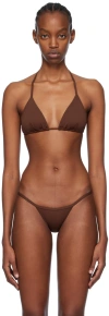 Éterne Brown Thea 90s Bikini Top In Chocolate