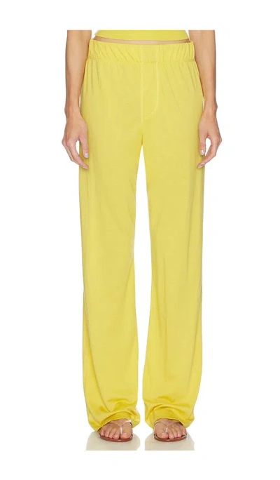 Éterne Butter Rib High Lounge Pant In Yellow