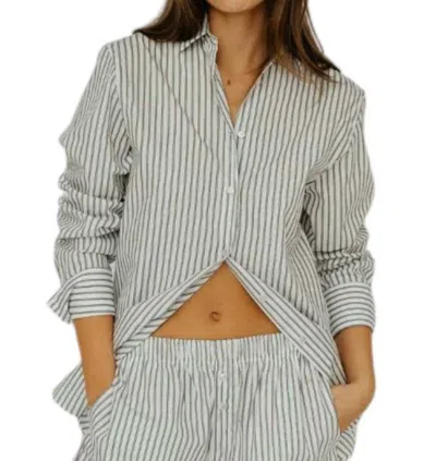 Éterne Button Down Shirt In Black/white In Multi