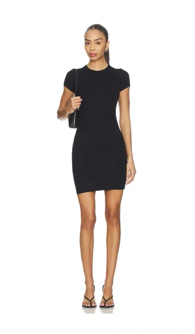 Éterne Cap Sleeve Mini Dress In Black