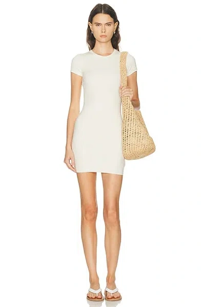 Éterne Cap Sleeve Mini Dress In White