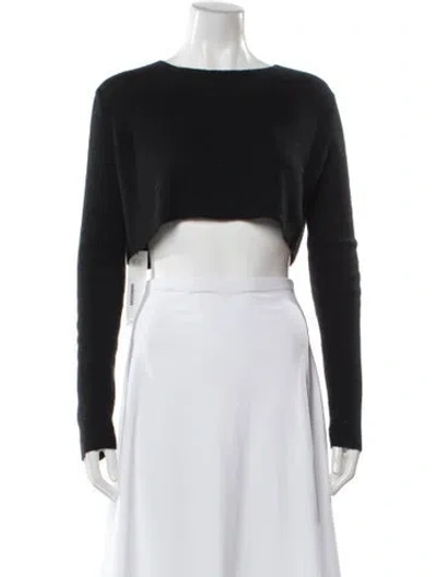 Pre-owned Éterne Cashmere Bateau Neckline Sweater In Black