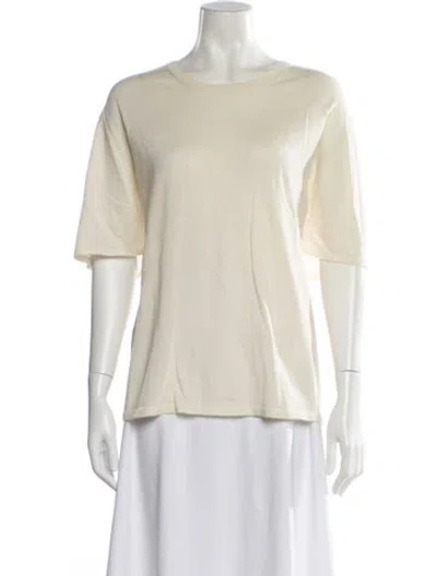 Pre-owned Éterne Cashmere Bateau Neckline Sweater In Neutral