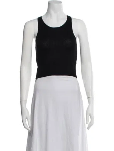 Pre-owned Éterne Cashmere Crew Neck Crop Top In Grey