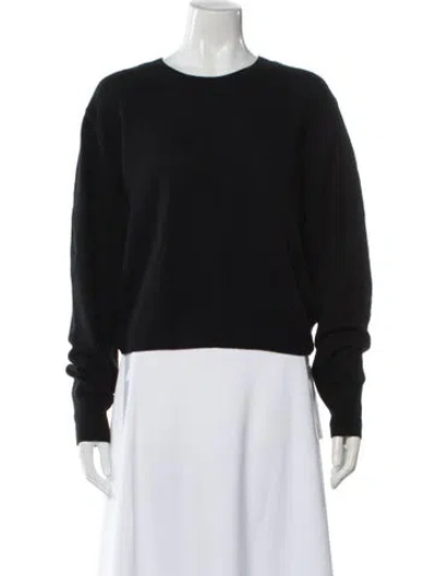 Pre-owned Éterne Cashmere Crew Neck Sweater In Black