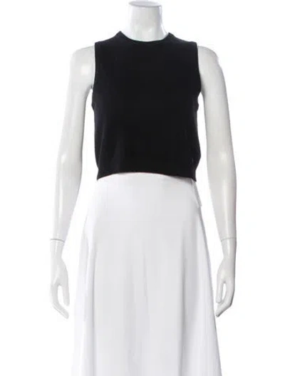 Pre-owned Éterne Cashmere Crew Neck Sweater In Black