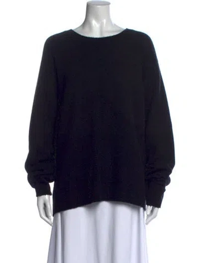 Pre-owned Éterne Cashmere Crew Neck Sweater In Black