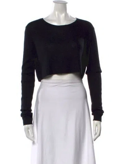 Pre-owned Éterne Cashmere Crew Neck Sweater In Black