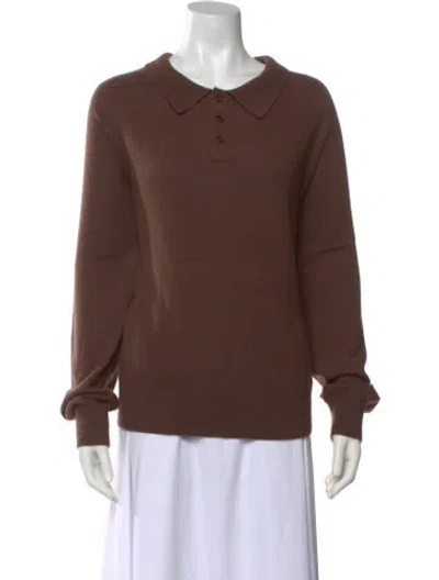 Pre-owned Éterne Cashmere Crew Neck Sweater In Brown