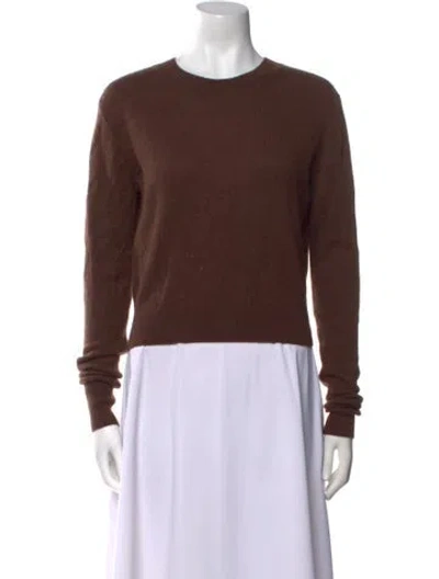 Pre-owned Éterne Cashmere Crew Neck Sweater In Brown