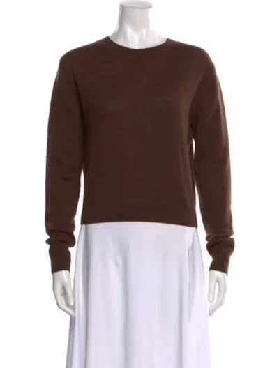 Pre-owned Éterne Cashmere Crew Neck Sweater In Brown