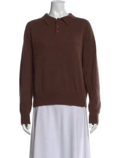 Pre-owned Éterne Cashmere Crew Neck Sweater In Brown