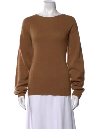 Pre-owned Éterne Cashmere Crew Neck Sweater In Brown
