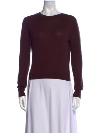 Pre-owned Éterne Cashmere Crew Neck Sweater In Burgundy