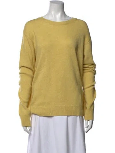 Pre-owned Éterne Cashmere Crew Neck Sweater In Yellow