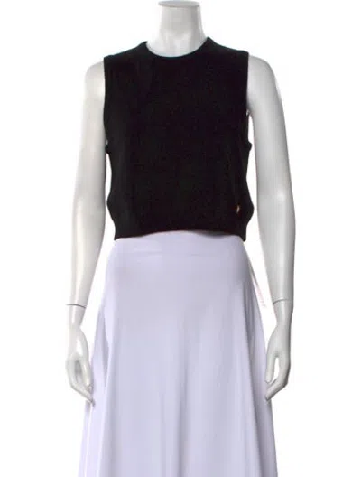 Pre-owned Éterne Cashmere Crew Neck Top In Black