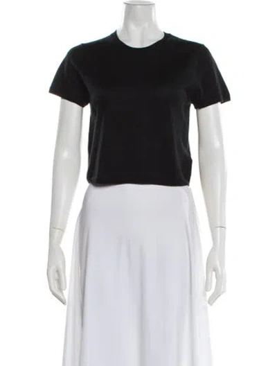 Pre-owned Éterne Cashmere Crew Neck T-shirt In Black